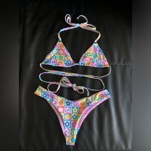 Blackbough swim floral bikini, indie kid print